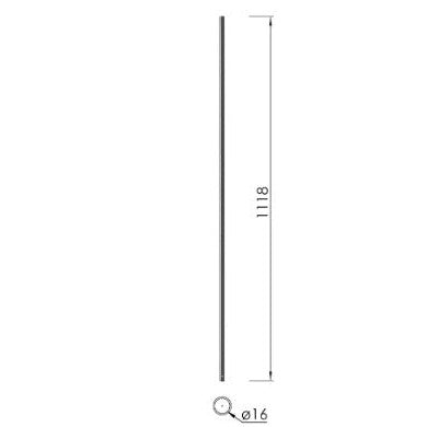 Matrix Plain Round Spindle 1118mm - Woodworkers.ie - 