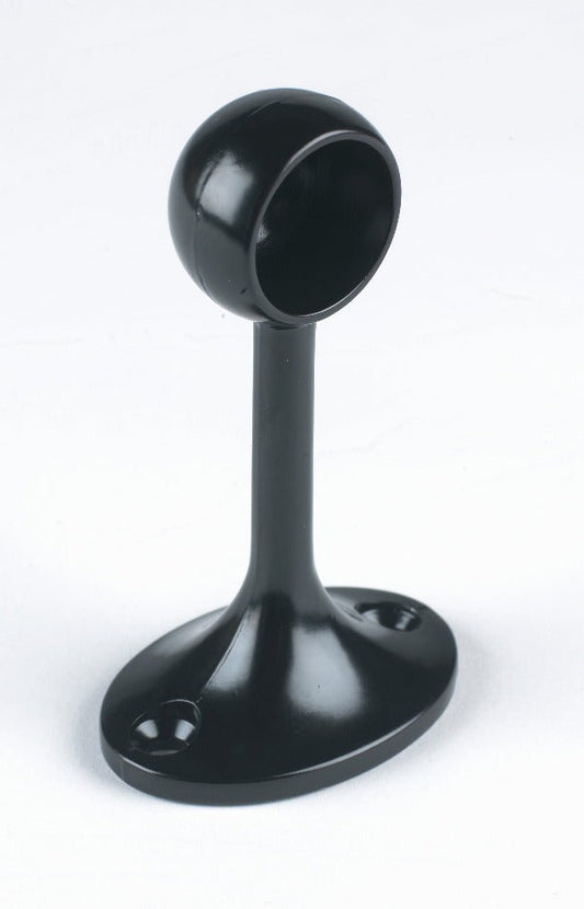 Matt Black Towel Rail Ends 19mm (X3/4") - Woodworkers.ie - 