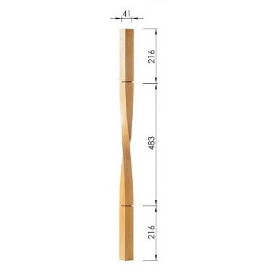 Milano Twist Spindle 915mm - Woodworkers.ie - 