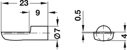 NP SHELF STUD 7MM  28201701 - Woodworkers.ie - 