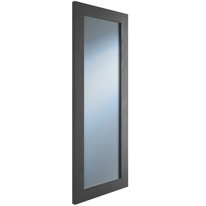 NOLITA GREY CLEAR GLASS PRE-FINISHED DOOR