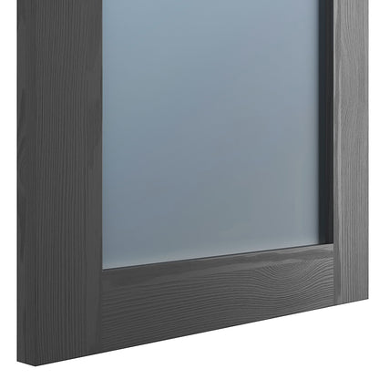 NOLITA GREY CLEAR GLASS PRE-FINISHED DOOR