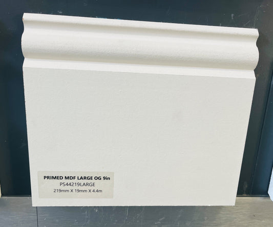 Primed MDF  9"Skirting Ogee 219mm  X 4.4mt