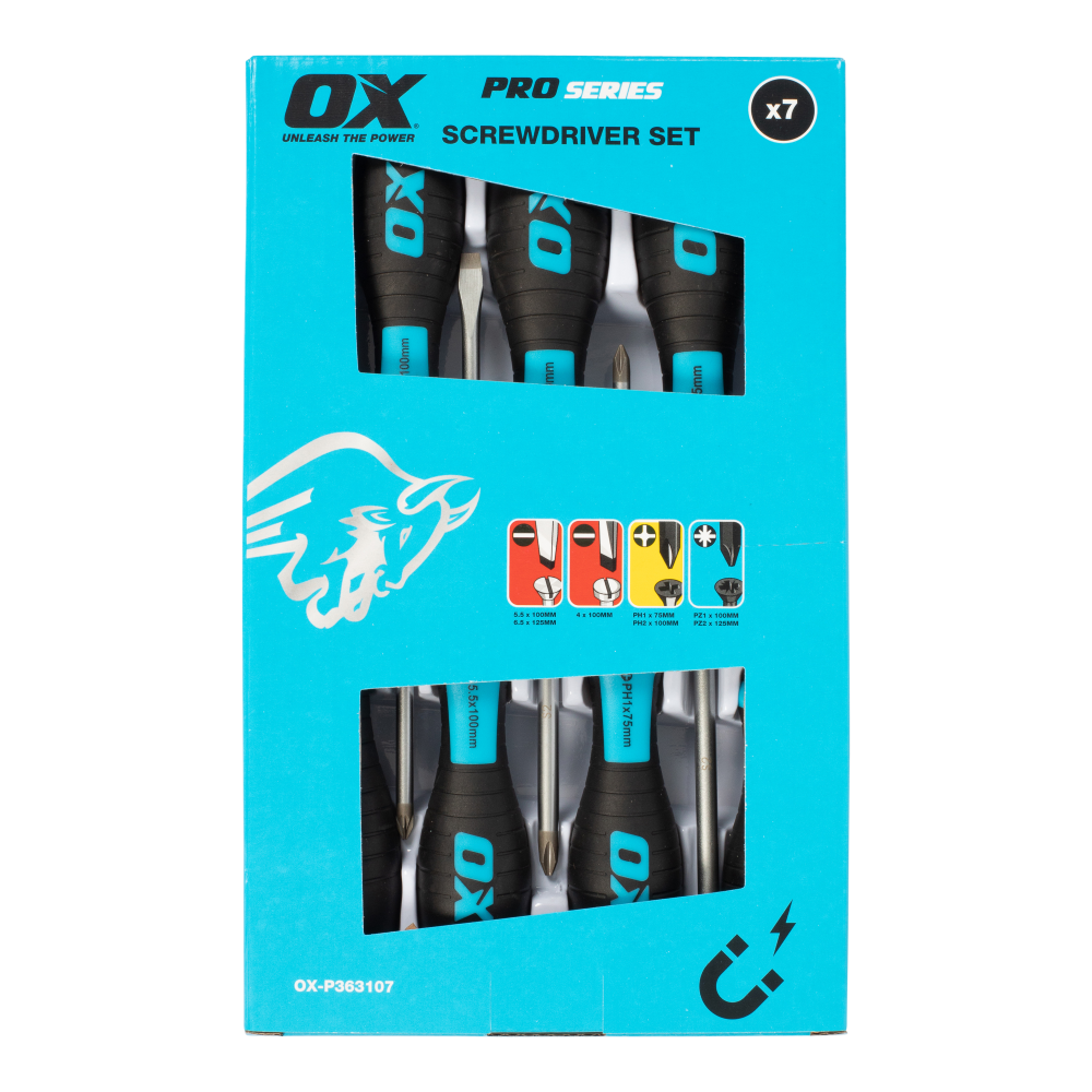 OX Pro 7 Piece Screwdriver Set