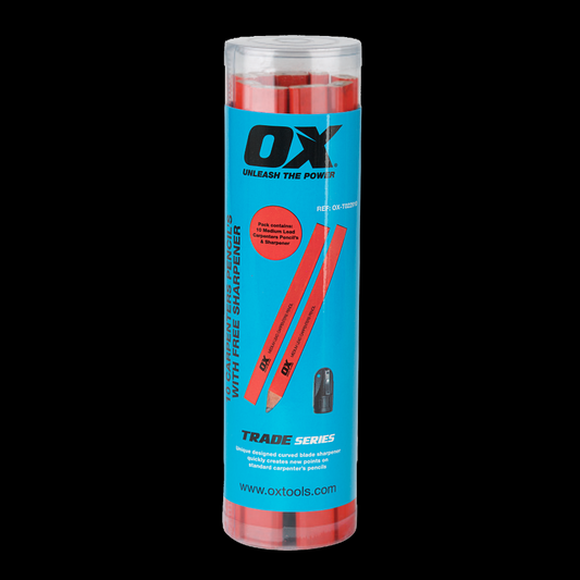 OX Trade Medium Red Carpenters Pencils -10 Pack