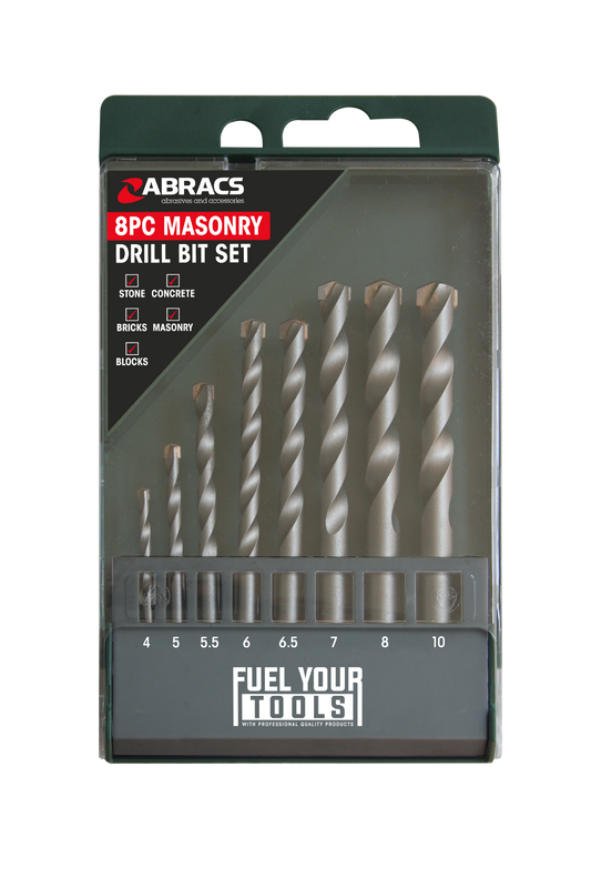 ABRACS PERCUSSION MASONRY BIT 8pc SET