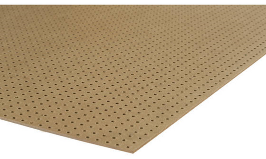 PEGBOARD 2440 x 1220 x 3.2mm THICKNESS  PLEASE NOTE : HOLES ARE 4.8mm AT 12.7mm  CENTRES - Woodworkers.ie - 