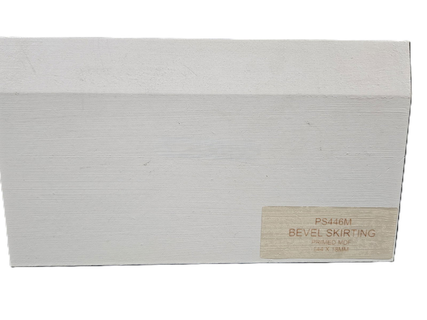 Primed M.D.F. Bevel Skirting 5" X 4.4Mt Length - Woodworkers.ie - 