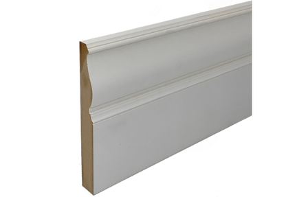 Primed Mdf Skirting  Edwardian   194mm X 22mm X 4.4mt - Woodworkers.ie - 
