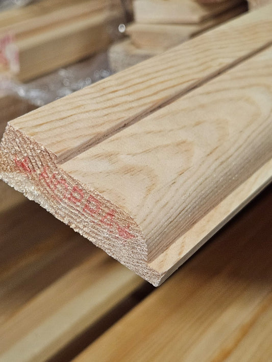 RED DEAL ARCHITRAVE LAMBS TONGUE(69 21)  4.2mt LENGTH - Woodworkers.ie - 