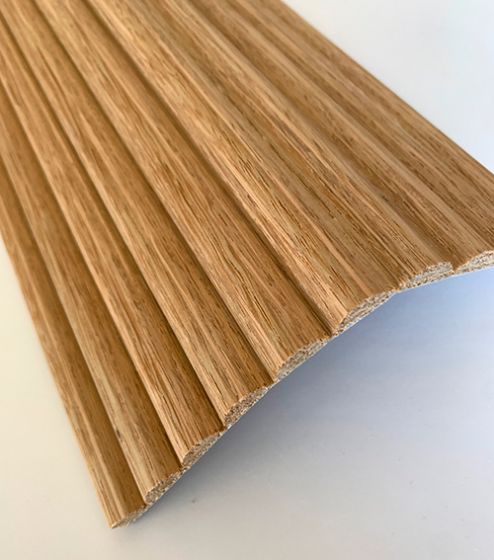 RIVA  EXTREME (15mm WIDE  RIBS) RIBBED  SOLID OAK  FLEXIBLE  2500mm X 1200mm X 6mm THICKNESS
