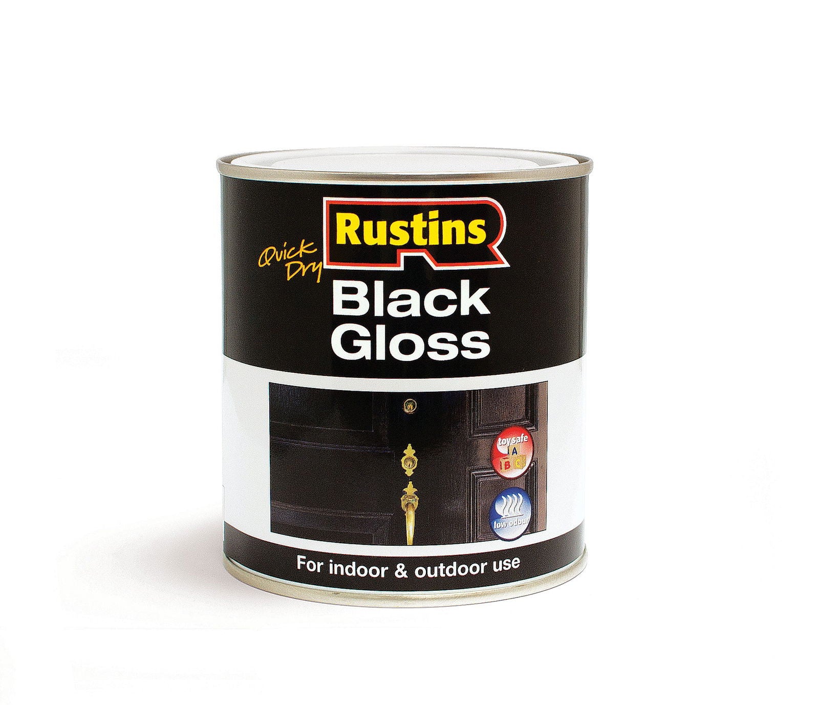 RUSTINS BLACK GLOSS 500 ML - Woodworkers.ie - 