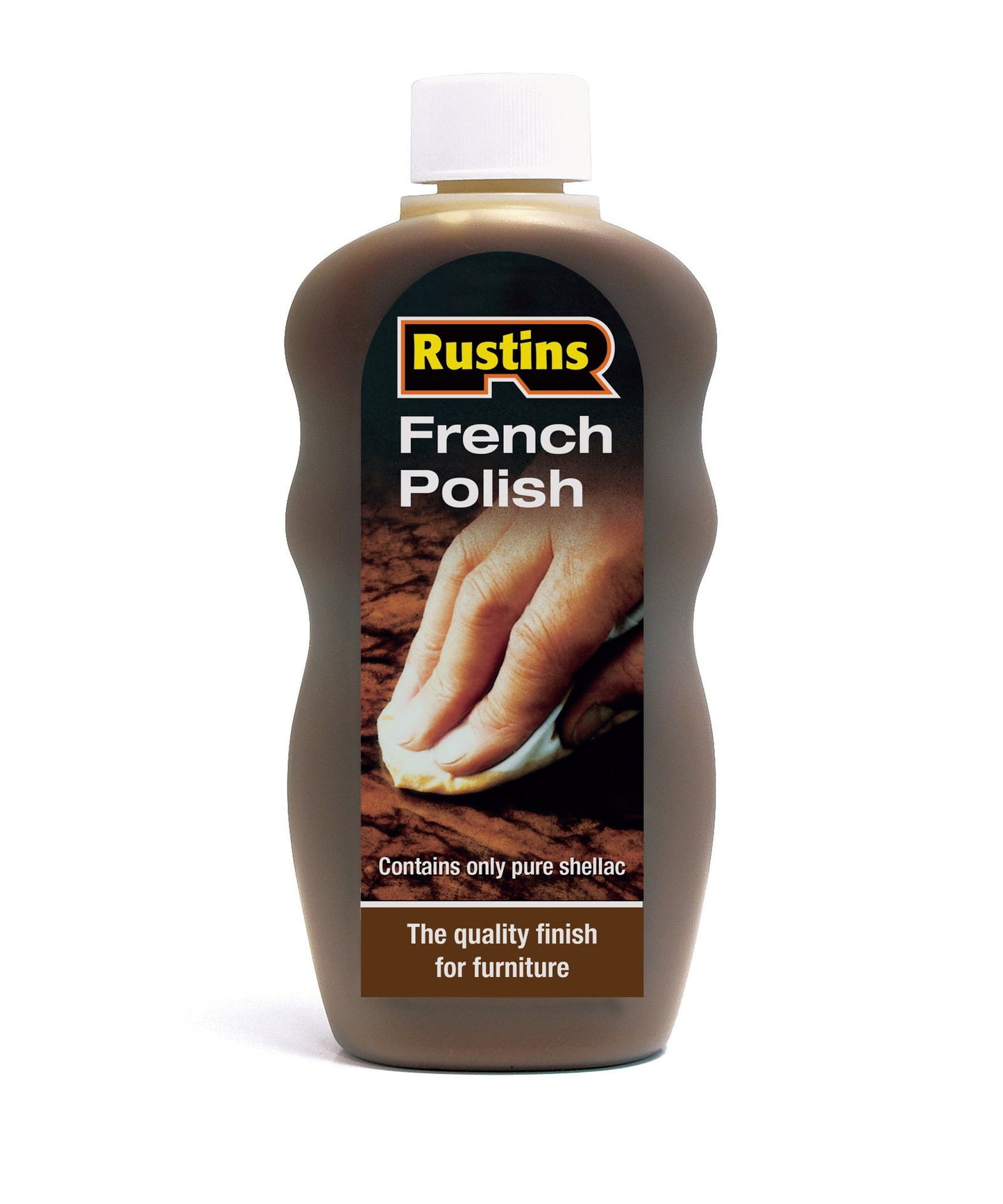 RUSTINS  FRENCH POLISH 300 ML  BROWN - Woodworkers.ie - 