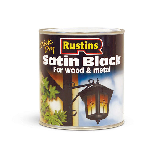 RUSTINS MATT BLACK 1 LTR - Woodworkers.ie - 