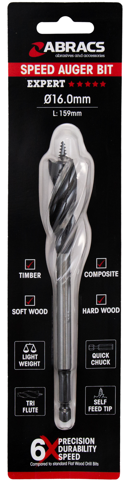 ABRACS SPEED AUGER WOOD BIT ( 7 VARIANTS)