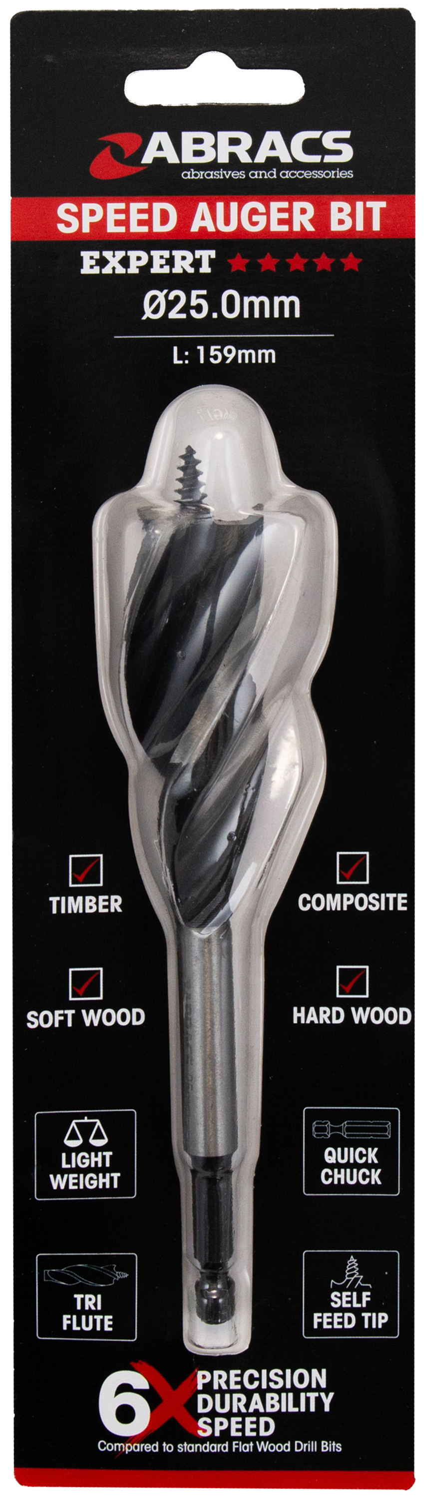 ABRACS SPEED AUGER WOOD BIT ( 7 VARIANTS)