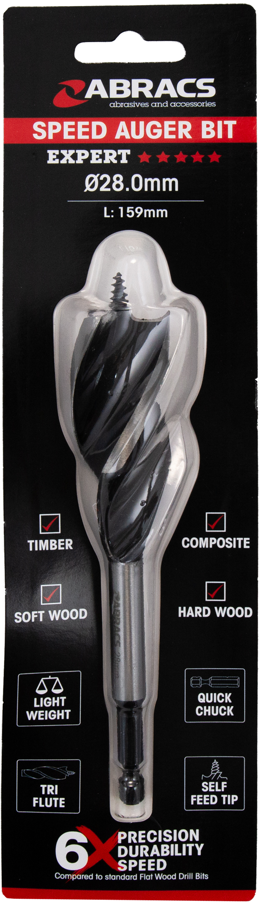 ABRACS SPEED AUGER WOOD BIT ( 7 VARIANTS)