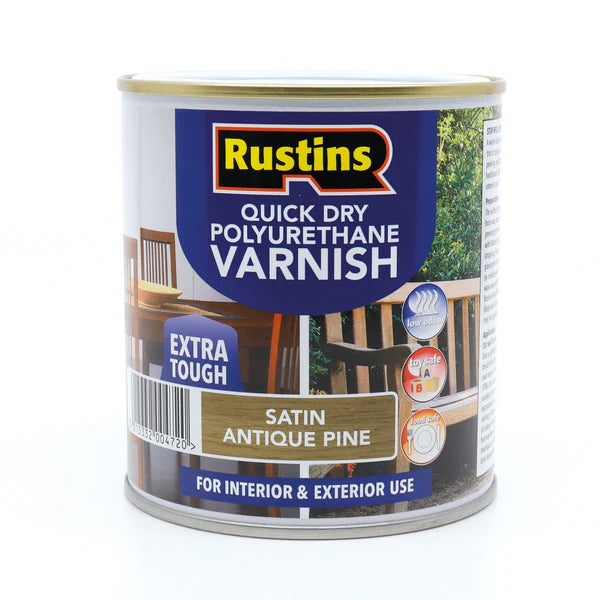 RUSTINS QUICK DRY POLYURETHANE VARNISH (27 Variants Available )