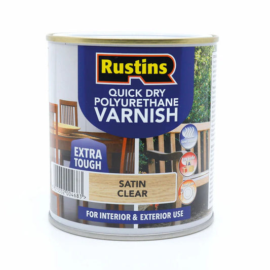 RUSTINS QUICK DRY POLYURETHANE VARNISH (27 Variants Available )