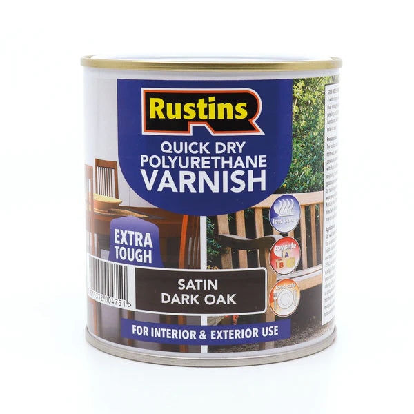 RUSTINS QUICK DRY POLYURETHANE VARNISH (27 Variants Available )