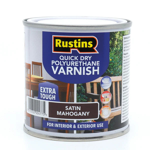 RUSTINS QUICK DRY POLYURETHANE VARNISH (27 Variants Available )
