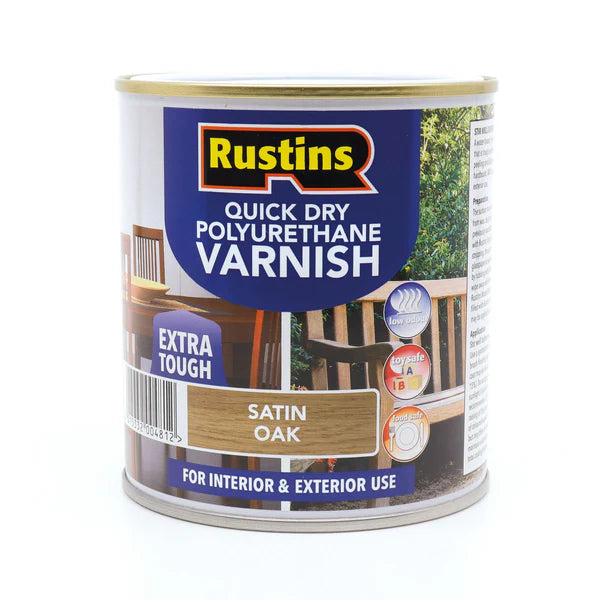 RUSTINS QUICK DRY POLYURETHANE VARNISH (27 Variants Available )
