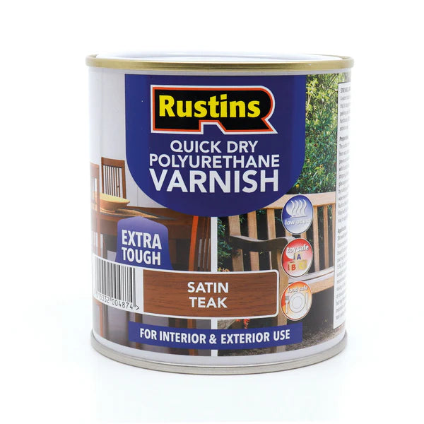 RUSTINS QUICK DRY POLYURETHANE VARNISH (27 Variants Available )