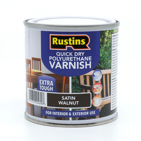 RUSTINS QUICK DRY POLYURETHANE VARNISH (27 Variants Available )