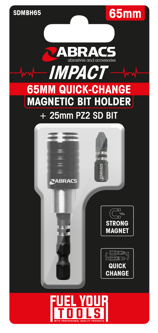 ABRACS QUICK CHANGE MAGNETIC BIT HOLDER & PZ2 BIT