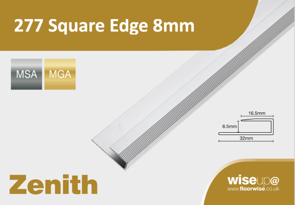 SQUARE EDGE 8MM MATT GOLD 2.7M - Woodworkers.ie - 