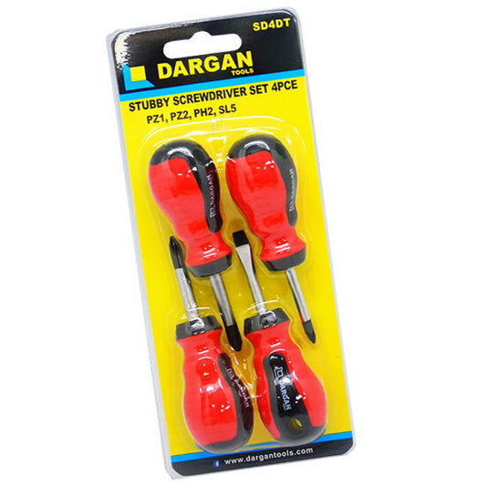 STUBBY SCREWDRIVER  SET 4PCE - Woodworkers.ie - 