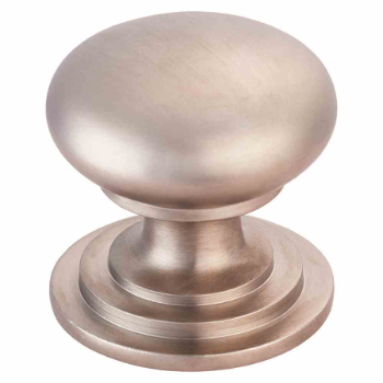 Satin Chrome Victorian Knob 32mm - Woodworkers.ie - 