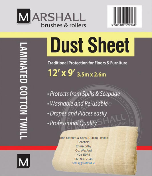 MARSHALL 12" X 9" LAMINATED DUST SHEET