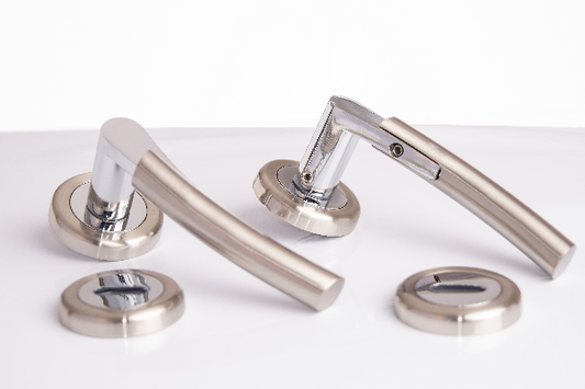 Sonnato Tempio Lever On Rose Satin Nickel Wc Bathroom Turn - Woodworkers.ie - 