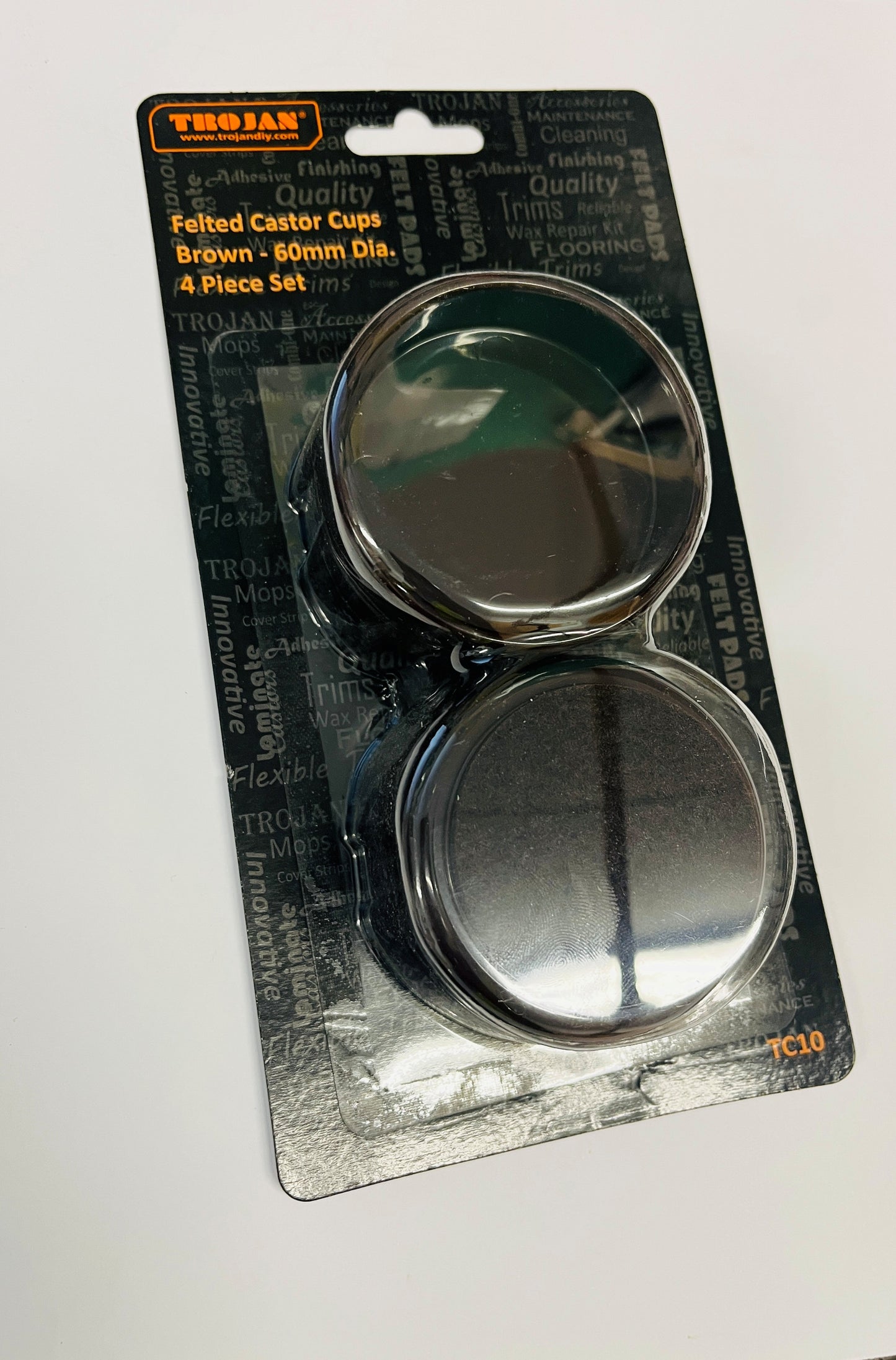 CASTER CUPS  BROWN (2 VARIANTS)