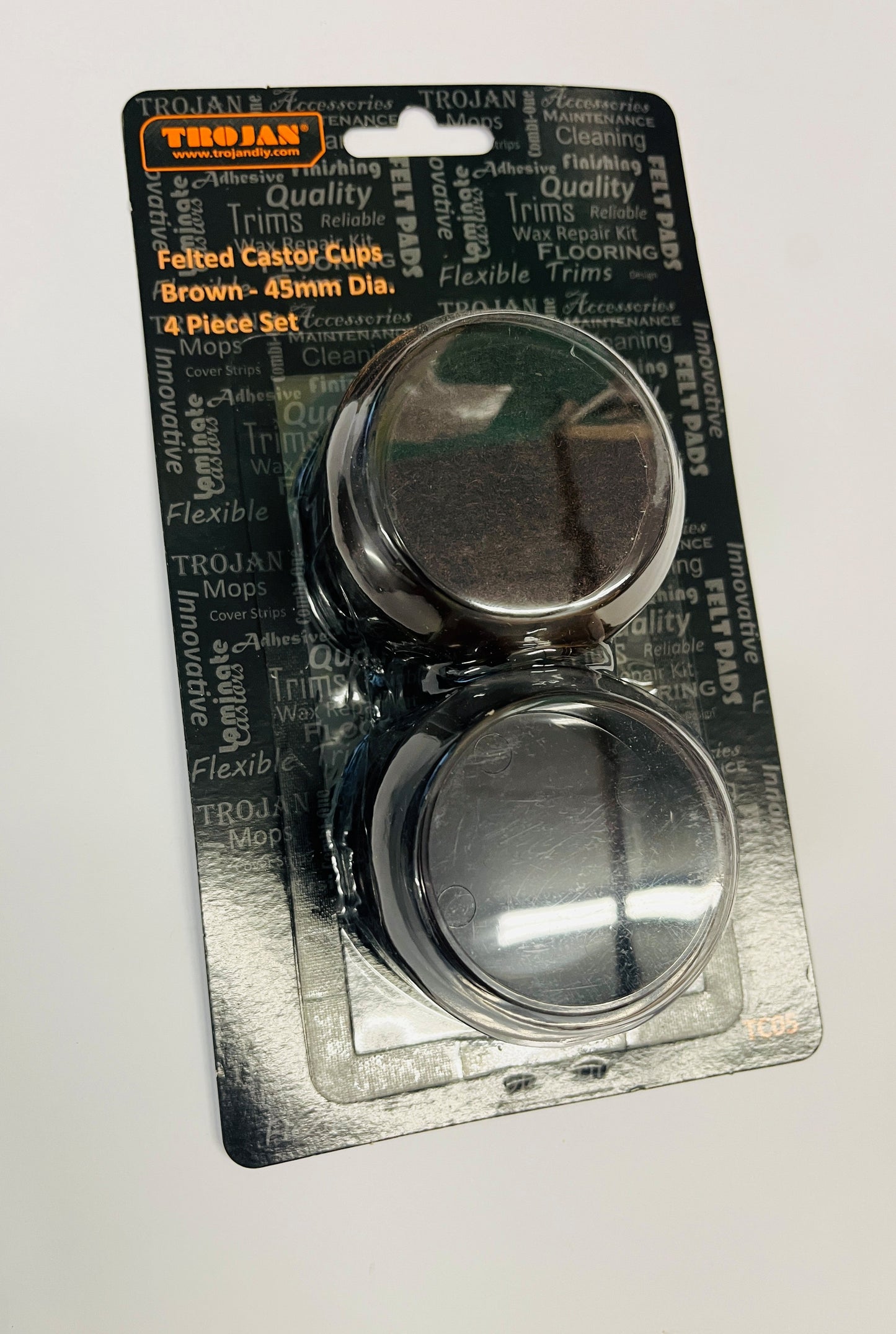 CASTER CUPS  BROWN (2 VARIANTS)