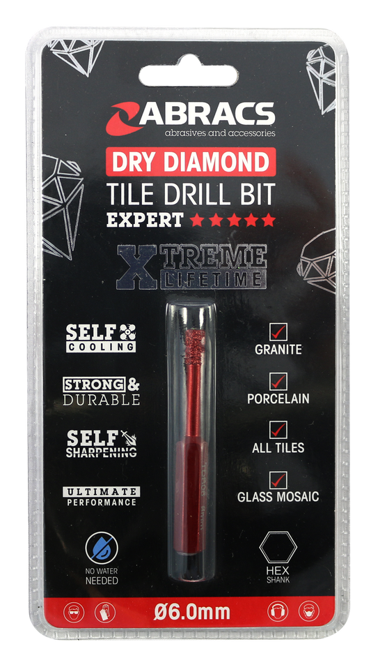 ABRACS DIAMOND TILE DRILL BIT  ( 3 VARIANTS)