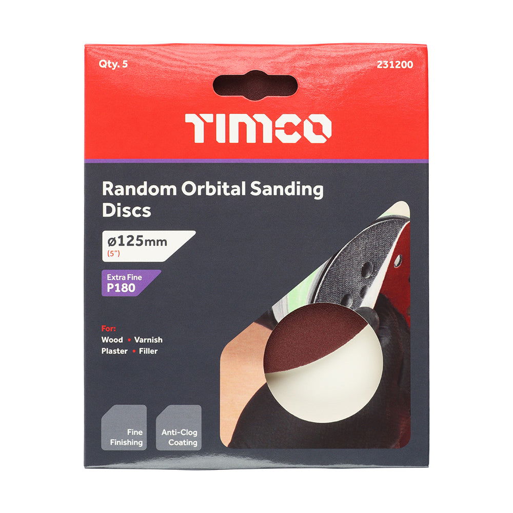 TIMCO 125MM ORBITAL SANDING DISCS P180