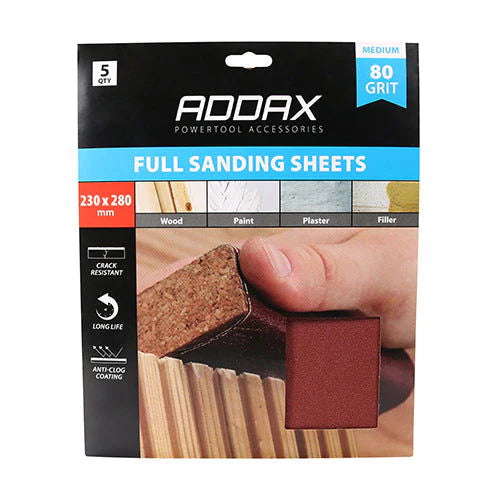 TIMCO 230 x 280 SANDING SHEETS PK5