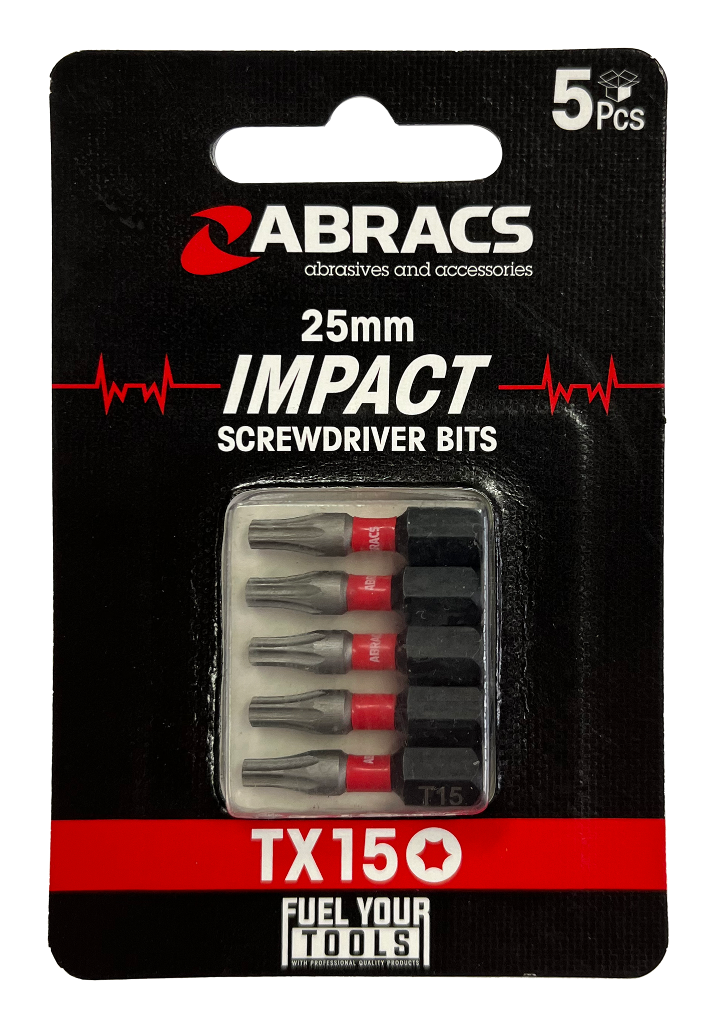 ABRACS TX IMPACT SCREWDRIVER BIT 25mm 5PK ( 5 VARIANTS)