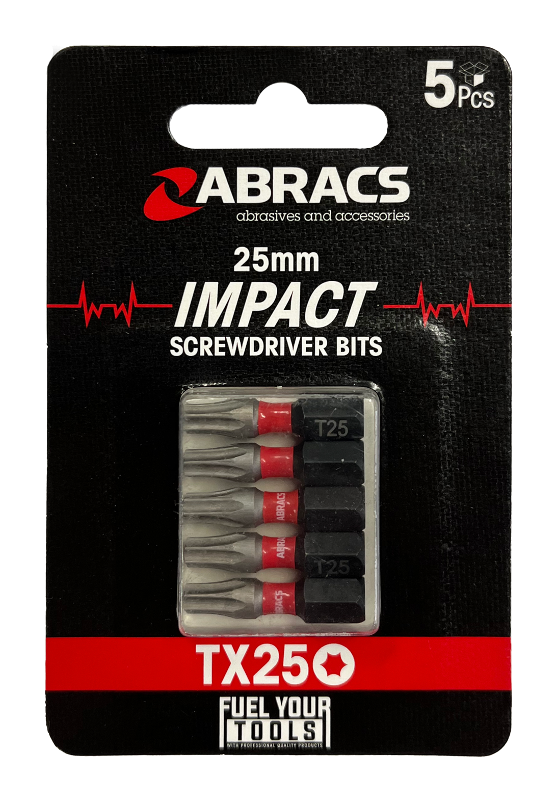 ABRACS TX IMPACT SCREWDRIVER BIT 25mm 5PK ( 5 VARIANTS)