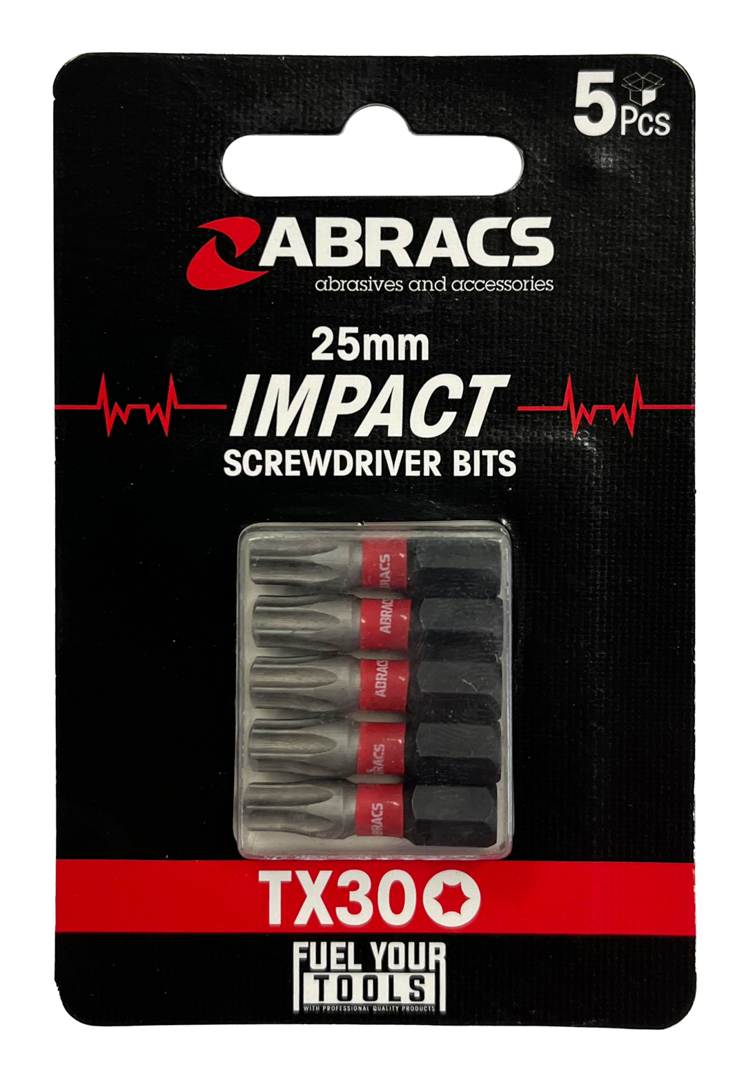 ABRACS TX IMPACT SCREWDRIVER BIT 25mm 5PK ( 5 VARIANTS)