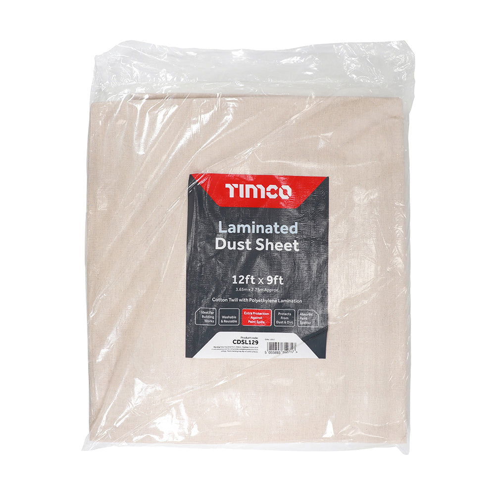 Timco Dust Sheet 12Ft X 9Ft Laminated - Woodworkers.ie - 