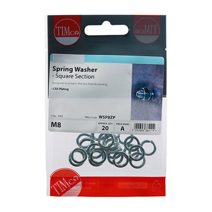 Timco M8  Spring Washer Pk20 - Woodworkers.ie - 