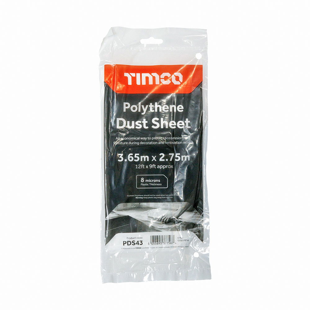 Timco Polythene  Dust Sheet - Woodworkers.ie - 
