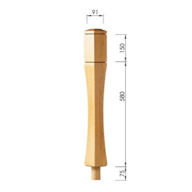 Vienna Short Square Newel Post - Woodworkers.ie - 