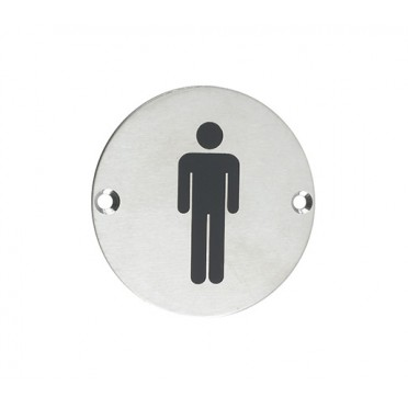 TOILET DOOR SIGN 76MM STAINLESS STEEL