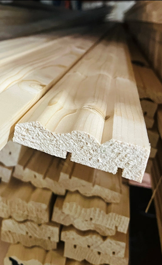 WHITE DEAL ARCHITRAVE OGEE MD15 (69 X 19) PER 5.4MT LENGTH