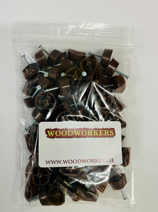 PLASTIC SHELF STUDS BROWN