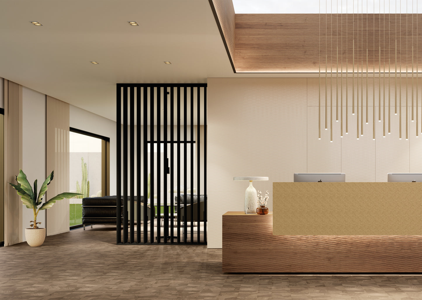 FIBRANATUR EZ (ZERO FORMALDEHYDE)  TEXTURED OAK  VENEER   MOJAVE (WAVE PATTERN )  3050mm X 1220mm X 19mm